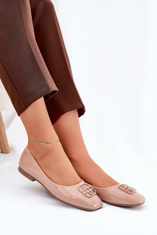 Laque Eleganta stila Balerīnas   Detalem Vinceza 17377 smilšu krāsas Laque Eleganta stila Balerīnas   Detalem Vinceza 17377 smilšu krāsas