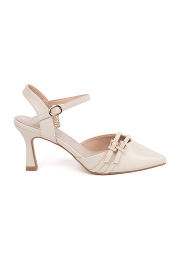 Ziloņkaula krāsas puszābaki