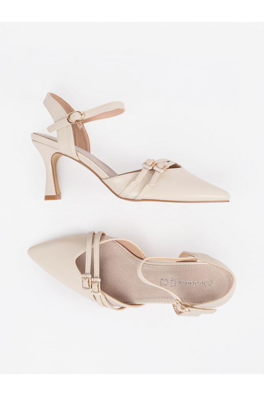 Ziloņkaula krāsas puszābaki 