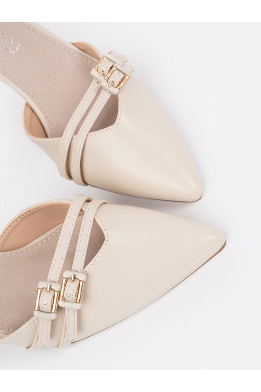 Ziloņkaula krāsas puszābaki 