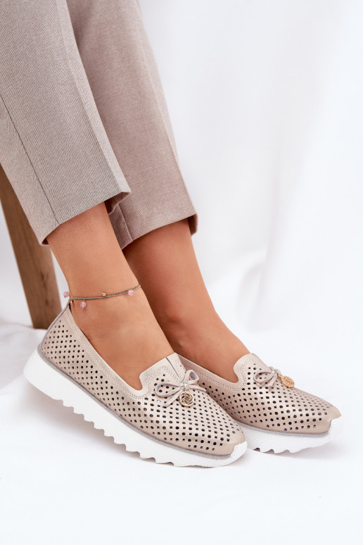    apavi  Z Naturalnej Skóry D&A LR51-631 Zelta krāsas