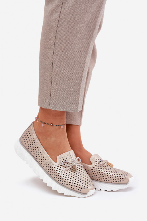    apavi  Z Naturalnej Skóry D&A LR51-631 Zelta krāsas