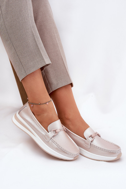 sieviešu mokasīni S.Barski GR51-598 Pērļu rozā   sieviešu mokasīni S.Barski GR51-598 Pērļu rozā