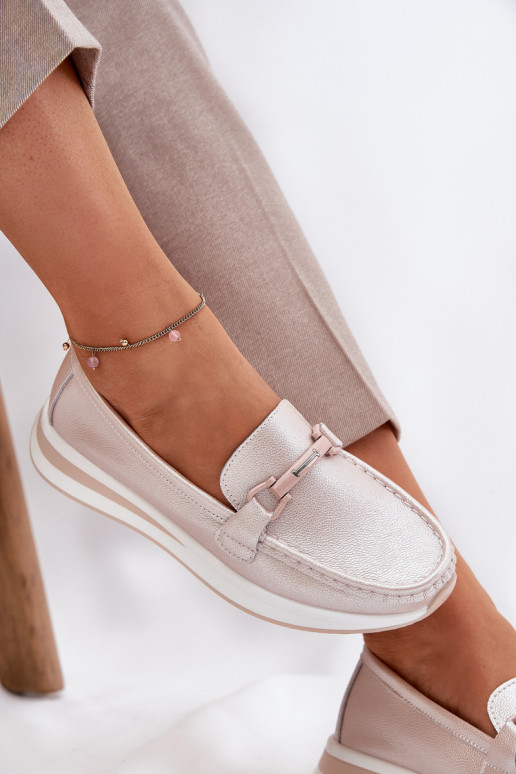 sieviešu mokasīni S.Barski GR51-598 Pērļu rozā   sieviešu mokasīni S.Barski GR51-598 Pērļu rozā