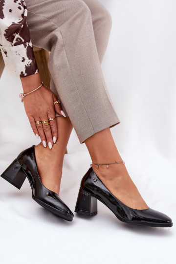 Laque Kurpes ar papēdi Vinceza 91130 Melns