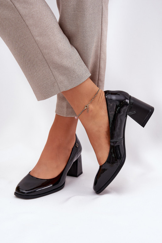   Laque Kurpes ar papēdi Vinceza 91130 Melns