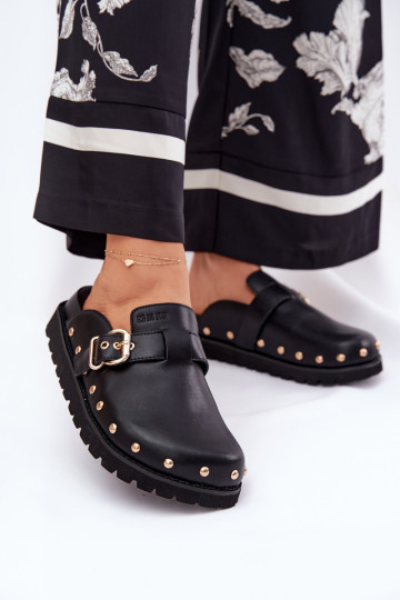 Čibas no dabīgas ādas   ar platformu Big Star RR274A378 Melns