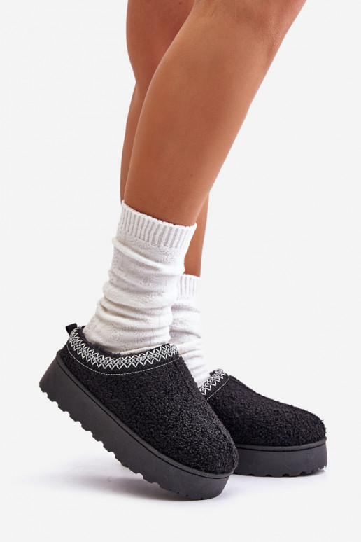 Sieviešu melni platformas sniega zābaki Sieviešu melni platformas sniega zābaki