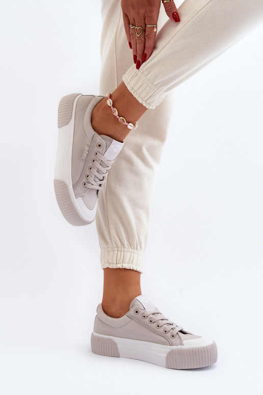 Pelēki Lee Cooper brīvā laika apavi uz bieza zoles LCIN-24-31-2178