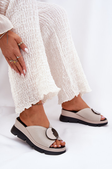 Čibas no dabīgas ādas  ar ornamentiem S.Barski LR51-662 smilšu krāsas