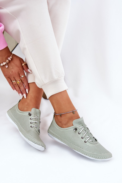 apavi  no dabīgas ādas Artiker 54C0833 zaļas krāsas