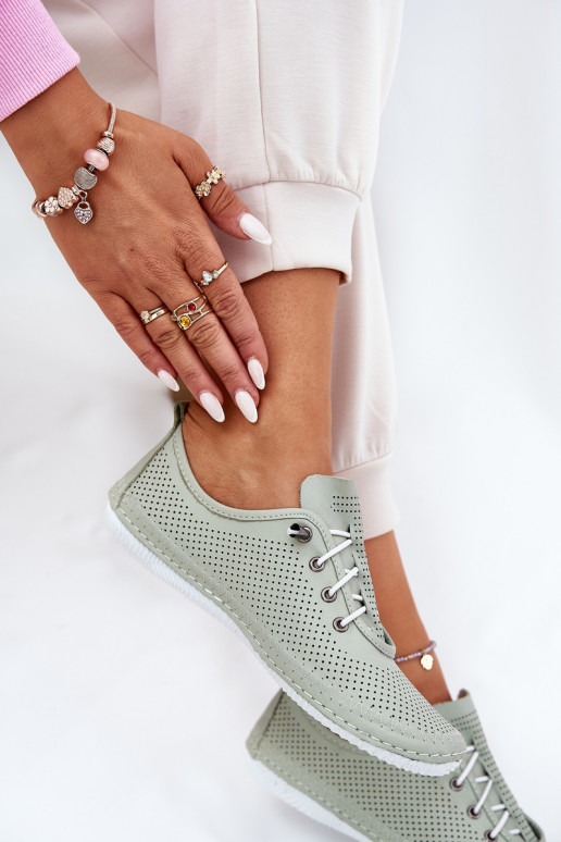 apavi  no dabīgas ādas Artiker 54C0833 zaļas krāsas