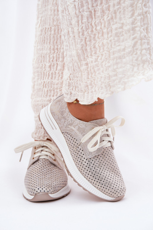    apavi  ar platformu Artiker 56C2113 smilšu krāsas-Zelta krāsas