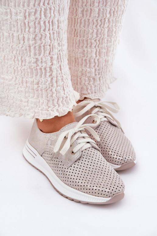    apavi  ar platformu Artiker 56C2113 smilšu krāsas-Zelta krāsas