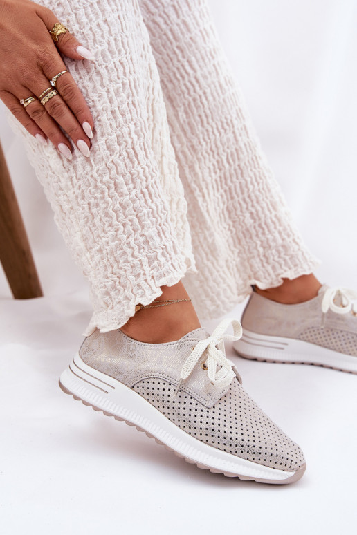    apavi  ar platformu Artiker 56C2113 smilšu krāsas-Zelta krāsas