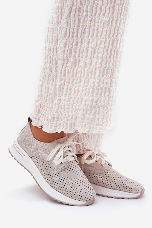    apavi  ar platformu Artiker 56C2113 smilšu krāsas-Zelta krāsas