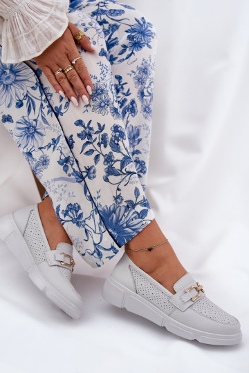 sieviešu mokasīni   Ze Zelta krāsasm Detalem Vinceza 88007 Pelēkas krāsas