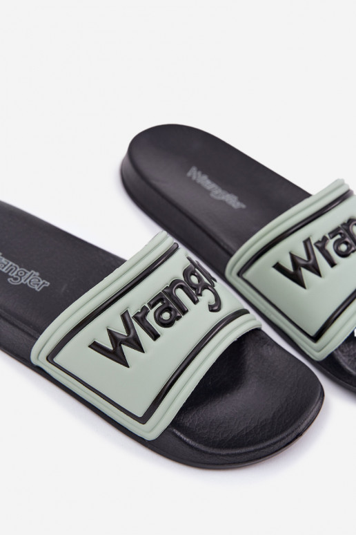 Čības  WRANGLER AVERELL SLIDER MEN LOW 20251042.52D zaļas krāsas Čības  WRANGLER AVERELL SLIDER MEN LOW 20251042.52D zaļas krāsas