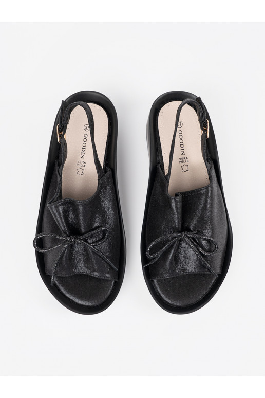 Melns kurpes  ze skórzaną wkładką