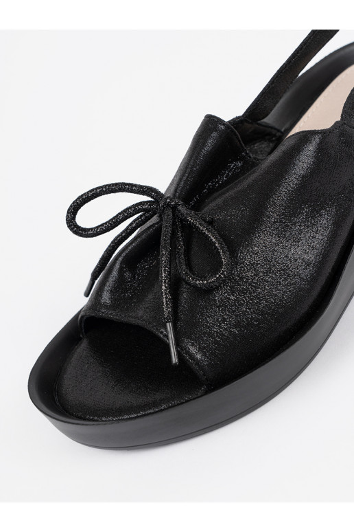 Melns kurpes  ze skórzaną wkładką