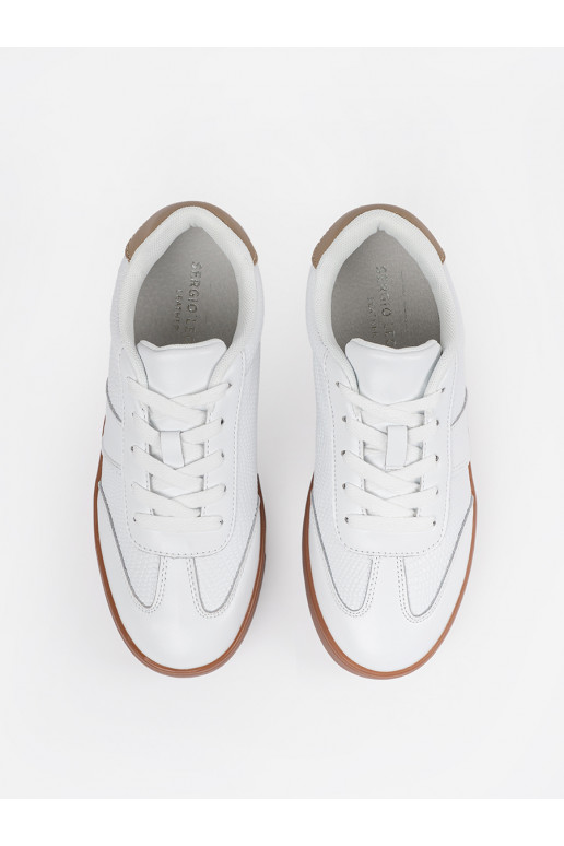 zamšādas balta krāsa Sporta apavi Sergio Leone