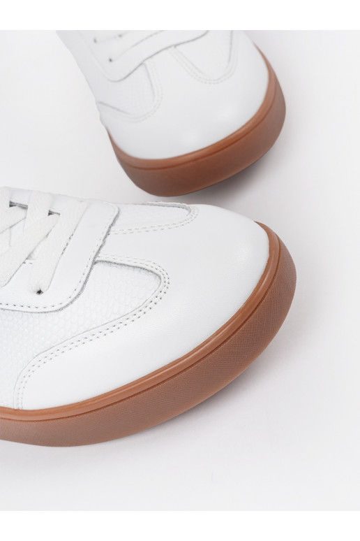 zamšādas balta krāsa Sporta apavi Sergio Leone