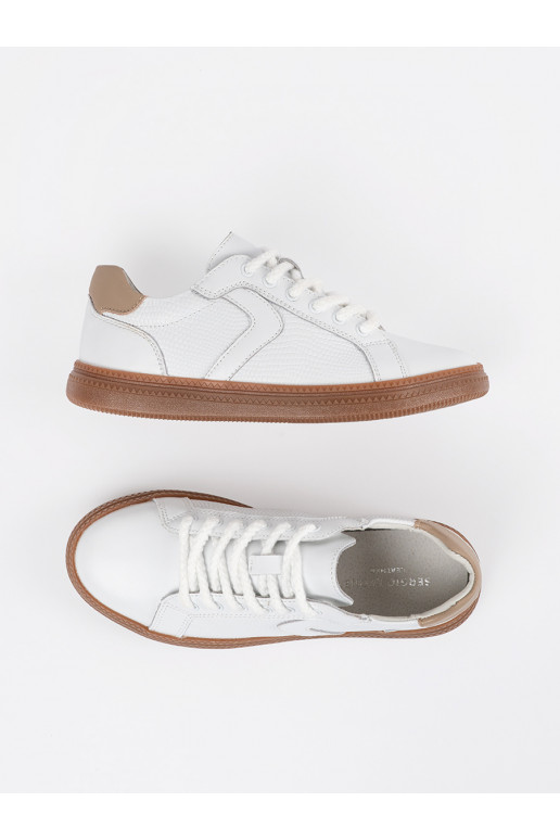 baltas krāsas Apavi kedu modelī   Sergio Leone