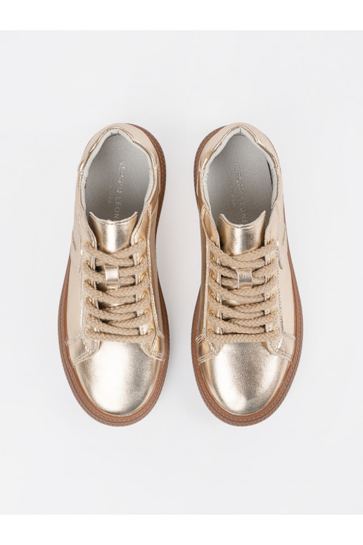 Zelta krāsas Apavi kedu modelī   Sergio Leone