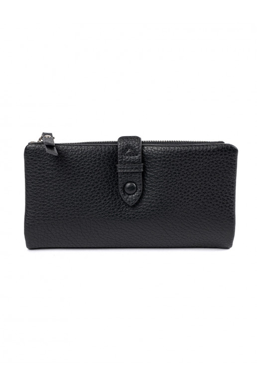 melnas krāsas Sieviešu maks z przegródkami