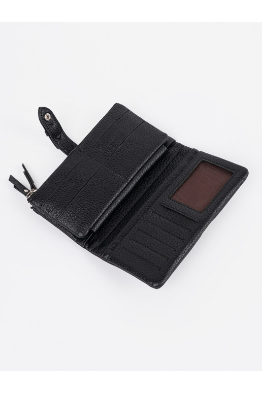 melnas krāsas Sieviešu maks z przegródkami