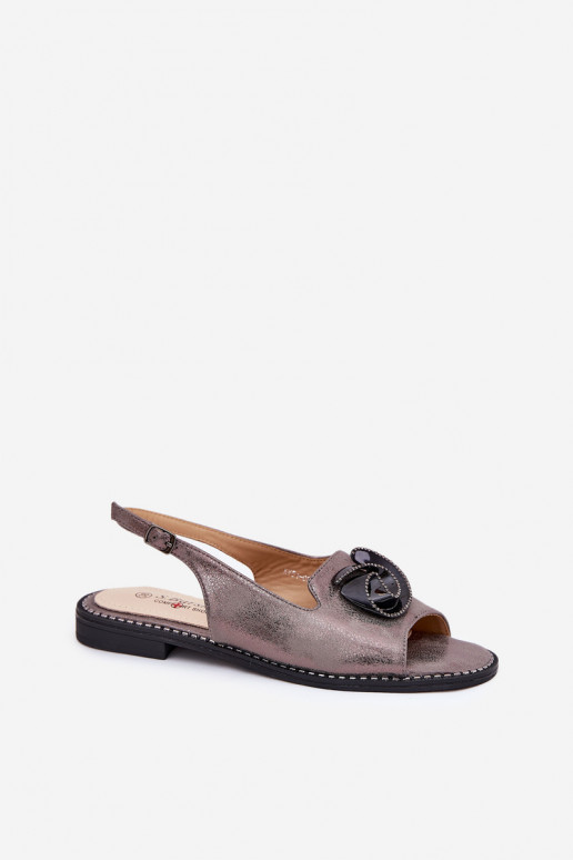 Spīdīgi Sieviešu basenes ar ornamentiem S.Barski KV51-006 Pelēkas krāsas Spīdīgi Sieviešu basenes ar ornamentiem S.Barski KV51-006 Pelēkas krāsas