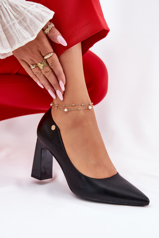 Eleganta stila Kurpes Na Słupkowym Obcasie Vinceza 62221 Melns Eleganta stila Kurpes Na Słupkowym Obcasie Vinceza 62221 Melns