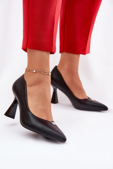 Eleganta stila Kurpes Na Rozszerzanej Szpilce Vinceza 62222 Melns