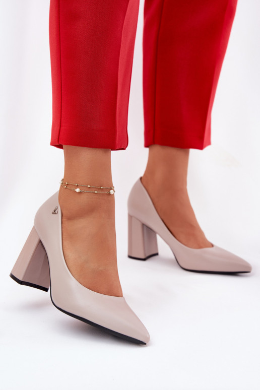 Eleganta stila Kurpes ar papēdi Vinceza 62220 Pelēkas krāsas Eleganta stila Kurpes ar papēdi Vinceza 62220 Pelēkas krāsas
