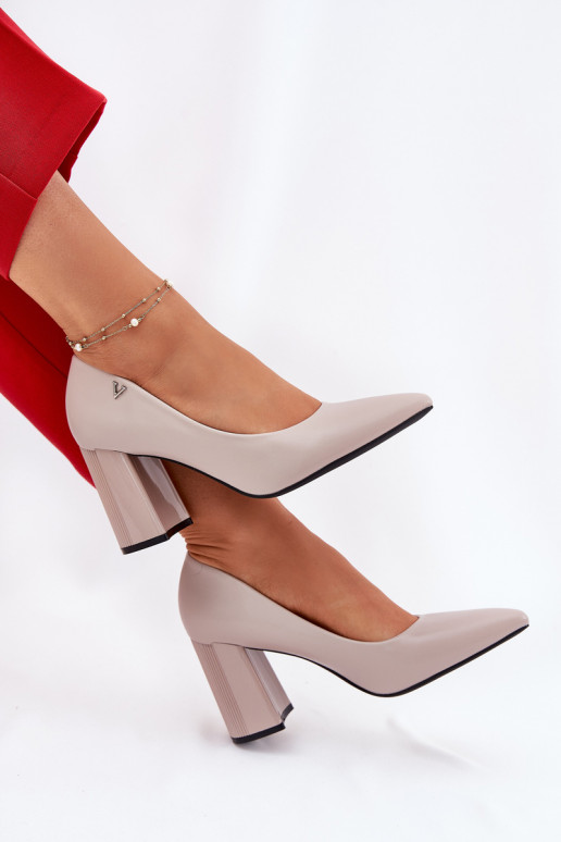 Eleganta stila Kurpes ar papēdi Vinceza 62220 Pelēkas krāsas Eleganta stila Kurpes ar papēdi Vinceza 62220 Pelēkas krāsas