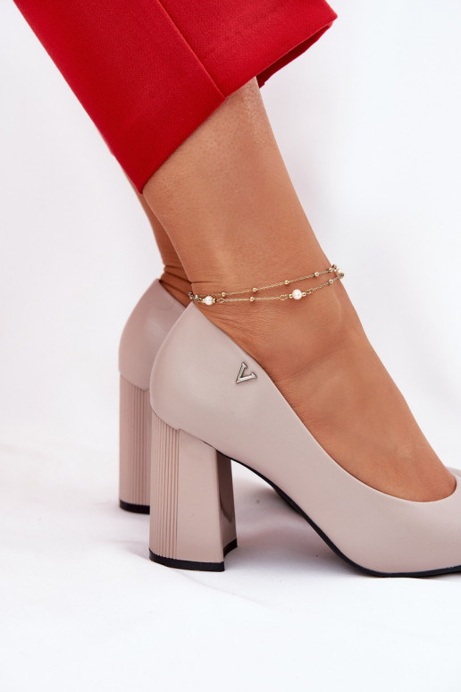 Eleganta stila Kurpes ar papēdi Vinceza 62220 Pelēkas krāsas Eleganta stila Kurpes ar papēdi Vinceza 62220 Pelēkas krāsas