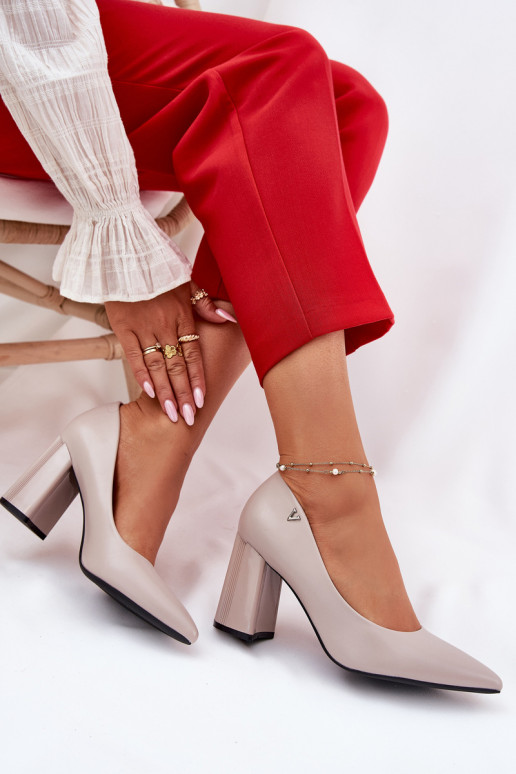 Eleganta stila Kurpes ar papēdi Vinceza 62220 Pelēkas krāsas Eleganta stila Kurpes ar papēdi Vinceza 62220 Pelēkas krāsas