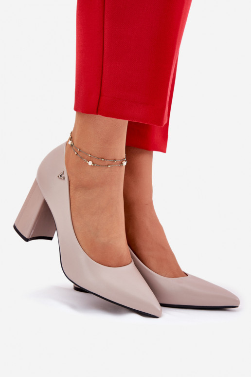 Eleganta stila Kurpes ar papēdi Vinceza 62220 Pelēkas krāsas Eleganta stila Kurpes ar papēdi Vinceza 62220 Pelēkas krāsas