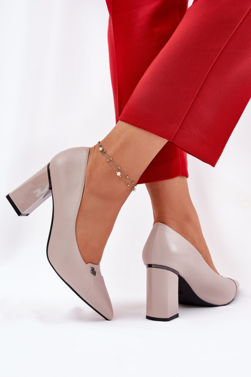 Kurpes ar papēdi Eleganta stila Vinceza 62224 Pelēkas krāsas Kurpes ar papēdi Eleganta stila Vinceza 62224 Pelēkas krāsas