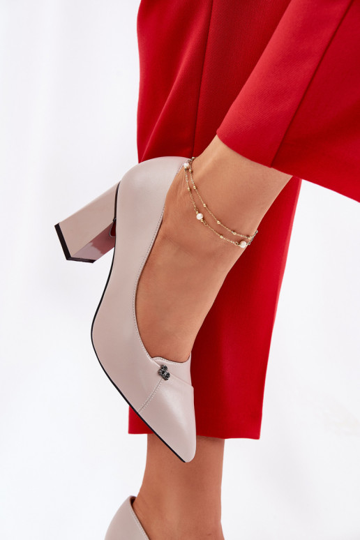 Kurpes ar papēdi Eleganta stila Vinceza 62224 Pelēkas krāsas Kurpes ar papēdi Eleganta stila Vinceza 62224 Pelēkas krāsas