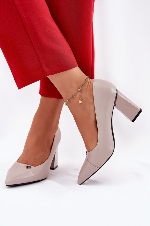 Kurpes ar papēdi Eleganta stila Vinceza 62224 Pelēkas krāsas Kurpes ar papēdi Eleganta stila Vinceza 62224 Pelēkas krāsas