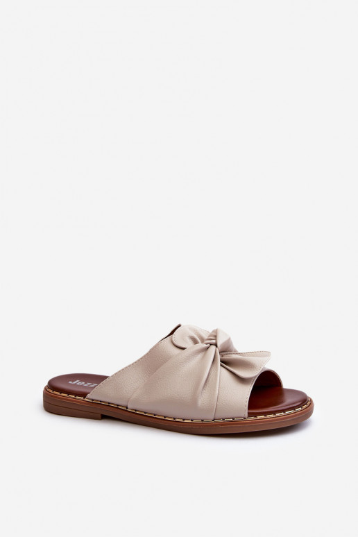 sieviešu čības ar platiem papēžiem smilšu krāsas Nelvira