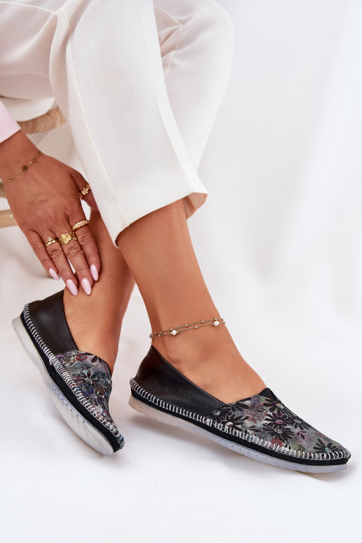 Balerīnas  ar rakstiem  T1930-39 Melns Balerīnas  ar rakstiem  T1930-39 Melns