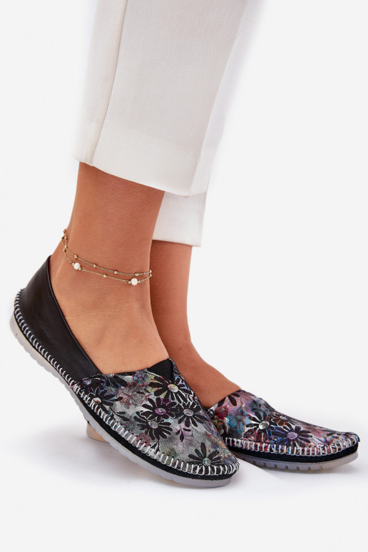 Balerīnas  ar rakstiem  T1930-39 Melns Balerīnas  ar rakstiem  T1930-39 Melns