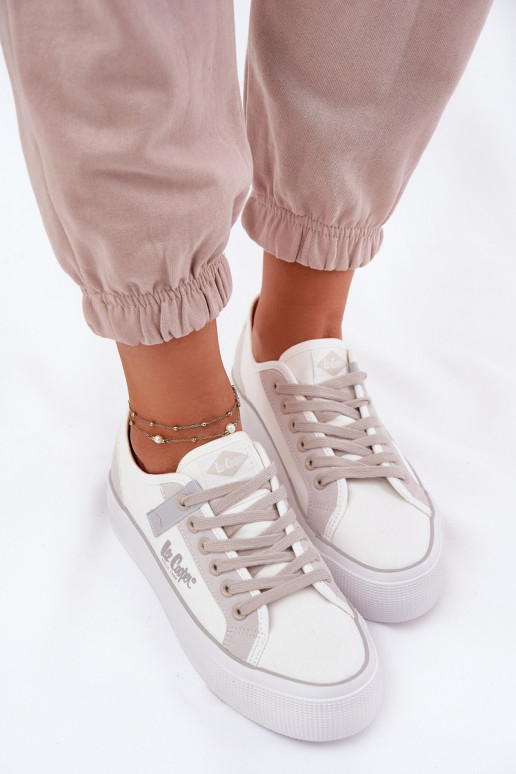 sieviešu puszābaki ar platformu Lee Cooper LCW-25-31-3479L Baltas-Pelēkas krāsas sieviešu puszābaki ar platformu Lee Cooper LCW-25-31-3479L Baltas-Pelēkas krāsas