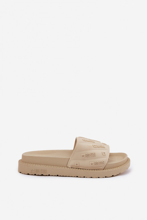 sieviešu čības ar platformu Big Star RR274A542 smilšu krāsas