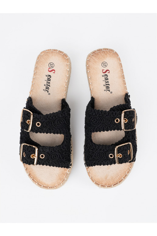 Čības Melnas krāsas  ar platformu 