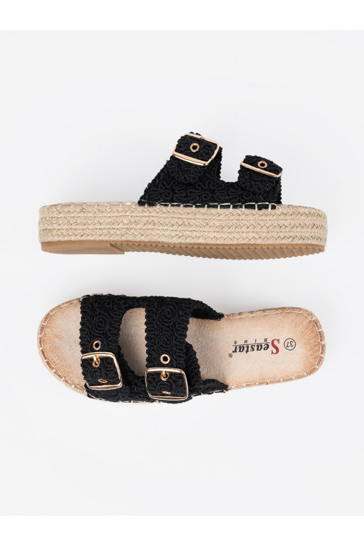 Čības Melnas krāsas  ar platformu 