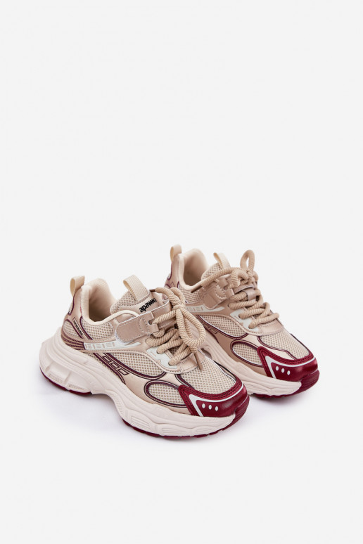  modeļa apavi Bērnu apavi ar masīvu zoli Zelta krāsas Xairana