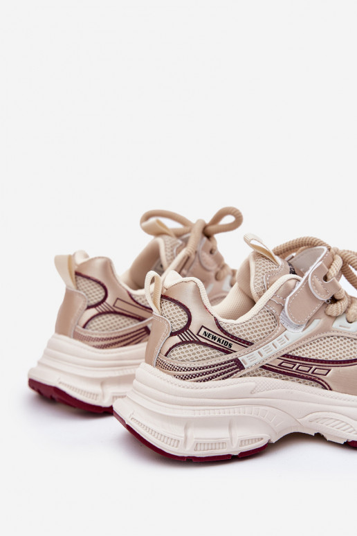  modeļa apavi Bērnu apavi ar masīvu zoli Zelta krāsas Xairana